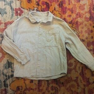 Kids Cream Button Down Shirt